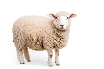 Fototapeta premium Sheep isolated on white background