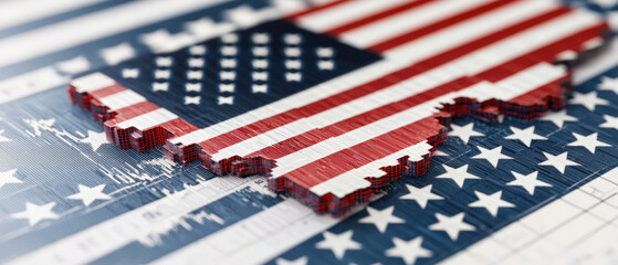 AI Trade War: USA-China Technology Battle and Economic Impact, USA and China technology battle concept with flags