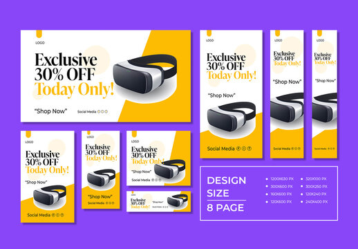 Web Banner Ads Collection for Online Advertising and Promotion