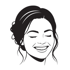 Happiness silhouette vector