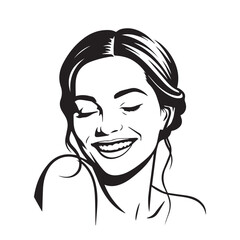 Happiness silhouette vector