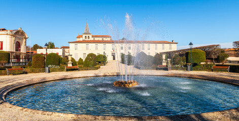 The bishop's garden and its fountain, in Castres in the Tarn, in Occitanie, France