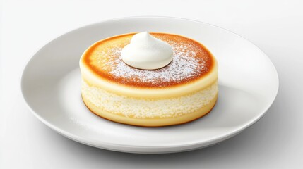 Elegant dessert beautifully arranged on a white plate ready to tempt the taste buds