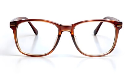 Brown Rectangular Eyeglasses