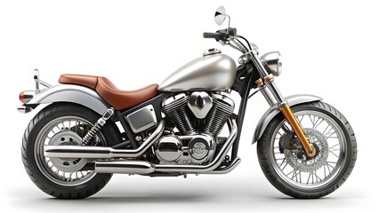 Silver Cruiser Motorcycle