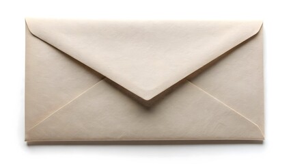 Beige Envelope, White Background
