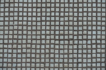 Backdrop - small white rectangular mosaic tiles texture