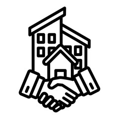 Property Acquisition Icon in Outline Style. Simple Vector Design. Simple Vector Outline Icon