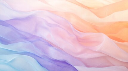 Beautiful Layers Of Translucent Flowing Fabric In Various Pastel Colors