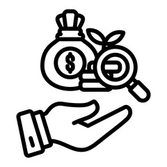 Investment Opportunity Icon in Outline Style. Simple Vector Design. Simple Vector Outline Icon