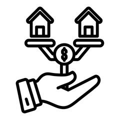 Price Comparison Icon in Outline Style. Simple Vector Design. Simple Vector Outline Icon