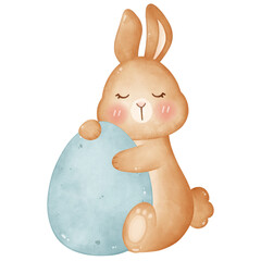 Sleeping Easter Bunny Illustration