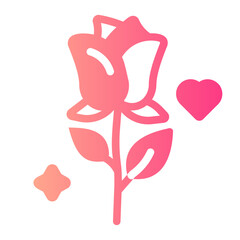 red rose gradient icon