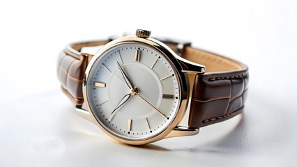 Classic Wristwatch with Leather Strap
