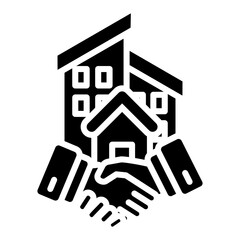 Property Acquisition Icon in Glyph Style. Simple Vector Design. Simple Vector Glyph Icon