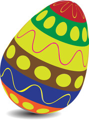 Easter egg, easter day festival icon. Decoration pattern symbol. Template for invitation, web, banners, greeting cards, posters, decorating storefront and wrapping isolated on transparent background.