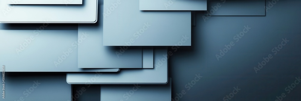 Poster Sleek geometric paper art background design with muted colors for professional use in document presentation Generative AI