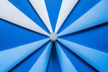 Geometric Radiance Abstract Art in Shades of Blue and White Design