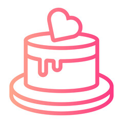 Wedding Cake gradient icon