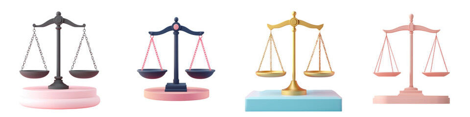 Scales Of Justice Symbol On Pastel Colored Pedestal Background Representing Legal Concepts In Law Business And Finance