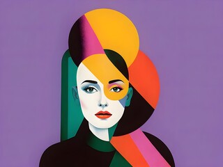 portrait of a girl with a fan