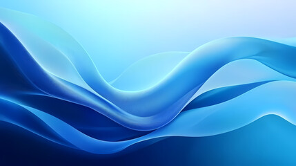 Abstract Blue Waves with Gradual Tone and Flow