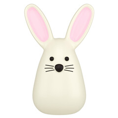 Stylized Easter bunny. Isolated on transparent background