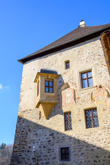 Loket Castle, a 12th-century gothic castle in the Karlovy Vary Region in Czech Republic.