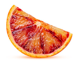 Ripe red blood orange slice