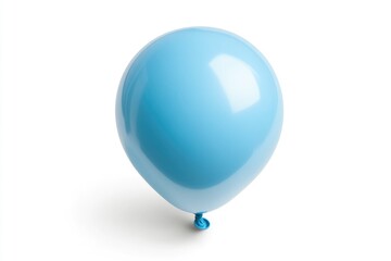 Close-up of a blue birthday balloon isolated