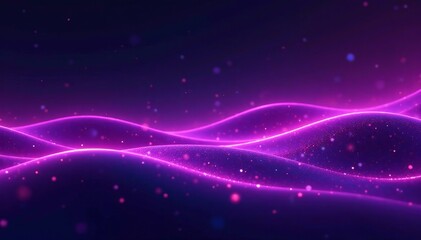 Obraz premium Illuminated purple lines creating abstract background, futuristic design element, cyberpunk, glow, smooth