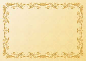 アンティーク壁紙背景枠２