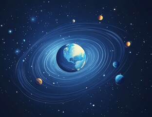 Earth's Solar System Spiral