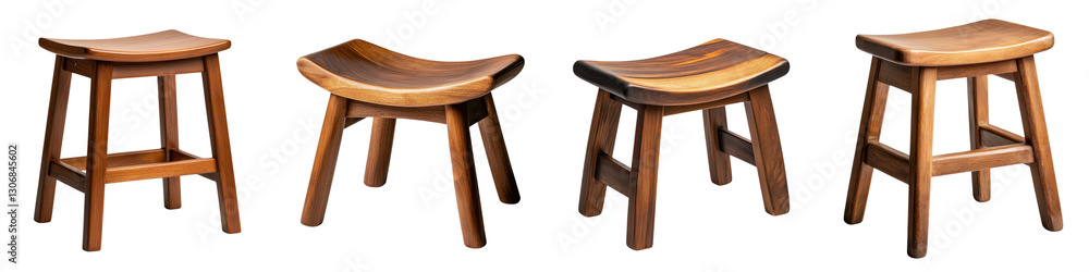 Poster collection of elegant and versatile wooden stools in a variety of rustic contemporary and minimalist