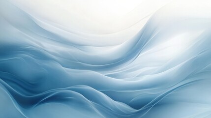 Fototapeta premium Intimate swirls of light blue and white fabric dance in soft waves, creating an abstract tapestry of motion and elegance against a tranquil backdrop