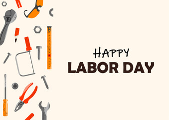 Happy Labor Day. Background for posters, banners, advertising.
