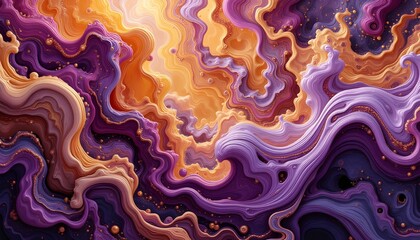 abstract fractal background with purple and yellow colors