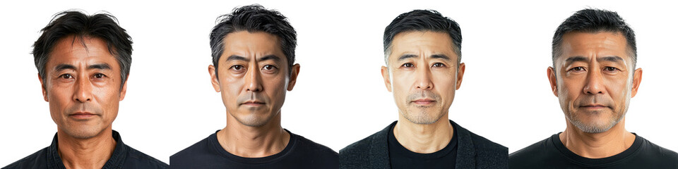 Fototapeta premium Portrait of a serious looking middle aged Asian businessman wearing a formal suit and tie exuding an air of professionalism authority and leadership The image conveys a sense of confidence expertise