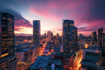 Vibrant cityscape visuals for your creative projects