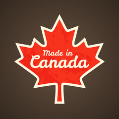 Made in Canada - Maple leaf from the Canadian flag