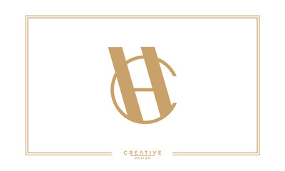 CH, HC, C, H, Abstract Letters Logo Monogram