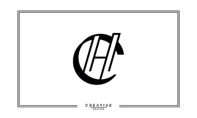 CH, HC, C, H, Abstract Letters Logo Monogram