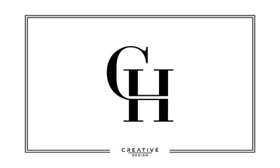 CH, HC, C, H, Abstract Letters Logo Monogram