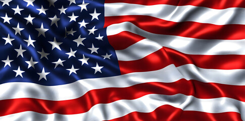 Fototapeta premium Waving American flag symbolizing freedom and patriotism