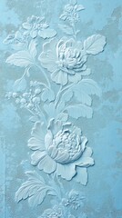 Rococo peony pattern embossed texture flower.