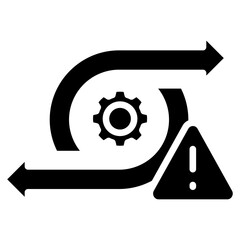 Risk Mitigation glyph icon