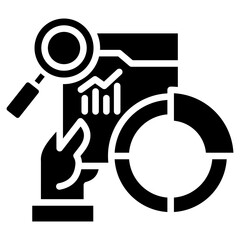 Analysis glyph icon