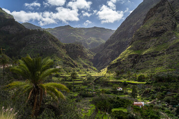 Agaete Valley landscape. San Pedro town. Agaete. Gran Canaria. Canary islands Spain © magui RF
