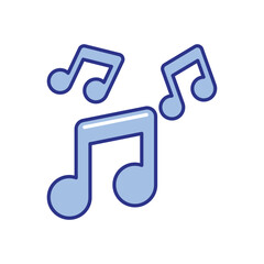 Music Notes Icon vector stock illustration
