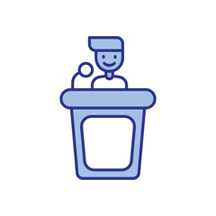 Lecture Podium Icon vector stock illustration
